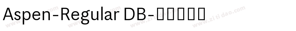 Aspen-Regular DB字体转换
